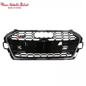 RS4 B9.5 Front grill fit for Audi A4 S4 honeycomb bumper grille with bracket