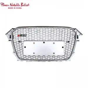 Upgrade Audi RS4 Style Front Grille Hex Mesh Honeycomb Hood Grill Fits A4 S4 B8.5