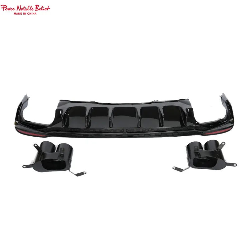 Audi A4L upgrade to Lamborghini style rear bumper diffuser and pipe 2020-2024 1