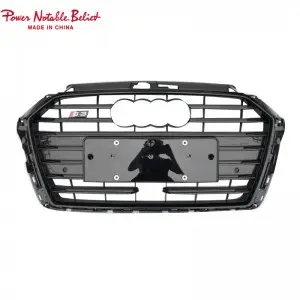 S3 RS3 8V.5 style car grille with ACC lower frame emblem for Audi A3 S3 2017-2019 front bumper grille