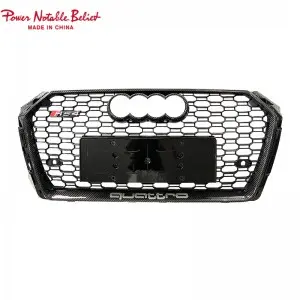 S4 RS4 car grill for Audi A4 S4 B9 honeycomb front bumper grille facelift auto grills