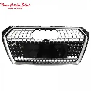 S4 RS4 car grill for Audi A4 S4 B9 honeycomb front bumper grille facelift auto grills